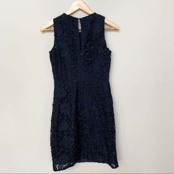 Jcrew collection women’s sleeveless lace dress in navy - Picture 6 of 7